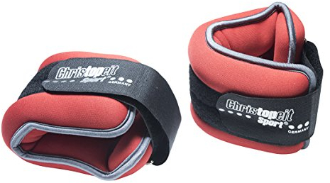 Christopeit Sport Gewichtsmanschette 2 x 50 g - 2er Set Fußgelenk- oder Handgelenkgewichte - Klettverschluss einstellbar