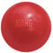KONG Ball mit Loch - Hundespielzeug zum Apportieren - Klassischer Gummiball für Training und Spiel - Für Kleine Hunde - Rot