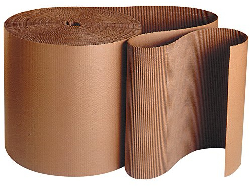 Box USA Corrugated Cardboard Roll, 4 x 250', Single Face, A-Flute, Kraft, Flexible Wrap for Protecting Glass, Metal and Other Fragile Items from Scratches, Chips or Breaks, 1 Roll