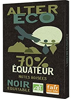 ALTER ECO - Tablette Chocolat Noir 70 % - Notes boisées - Bio & Équitable - Origine Équateur - 100 g