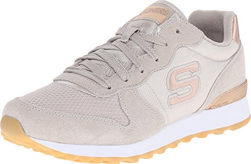 Skechers Damen Og 85 Goldn Gurl Trainers, Taupe Suede/ Mesh/ Nylon/ Rose Gold Trim, 37.5 EU