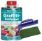 HOTREGA Graffiti Entferner 1 L SET + Handpadhalter + Handpad grün 11 x 25 cm