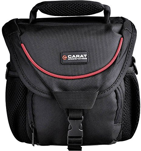 Carat Tough Bag Umhängetasche Medium mit Sniper Taschen-Tragegurt und Regenhüller für SLR- und Systemkameras