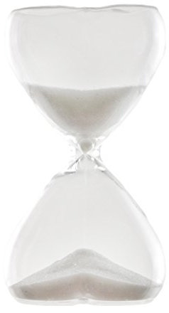 Rustico Minuteur de sable en forme de coeur blanc