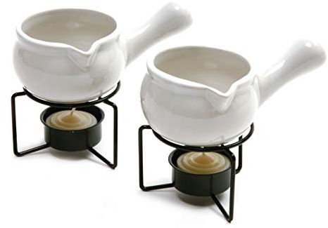 Norpro 210 Ceramic Butter Warmers, Set of 2, 1/3 Cup/3 oz., White