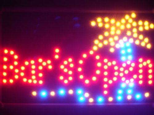 ADVPRO led107-r Bar is Open Plam Tree Beer Led Neon Sign Barlicht Neonlicht Lichtwerbung