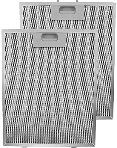 SPARES2GO Metal Mesh Filter Fits AEG Fits Baumatic Cooker Hood/Extractor Fan Vent (Pack of 2 Filters, Silver, 320 x 260 mm)