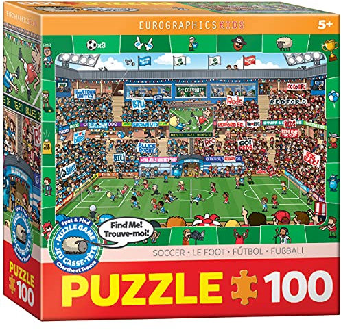EuroGraphics Soccer Spot & Find 100 Piece Puzzle, Braun, Grün Oder Weiß