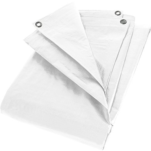 Tejido lona 8 x 10 m blanco 180 g/m² 450810