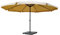 Sonnenschirm Meran Pro, Gastronomie Marktschirm mit Volant Ø 5m Polyester/Alu 28kg mit Ständer - creme