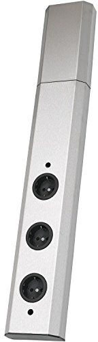 WIPO 42000102200 Power-Turm 1 230 V,3 Schukosteckdosen, Anschlusskabel 2000 mm mit Schukostecker