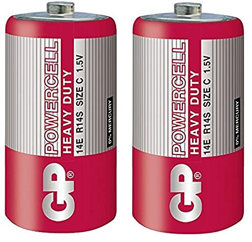 GP 14ER de S2 Power Cell ZN de c c/R14 (1.5 V, 2 Unidades)