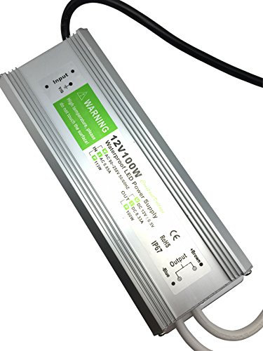 YXHL® Trasformatore 100W (Striscia LED alimentatore) 12v (Modulo Driver Led) impermeabili IP67, Alimentazione elettrica di illuminazione esterna