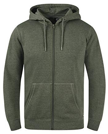 !Solid SDBerti Zip-Hood Herren Sweatjacke Kapuzenjacke Hoodie mit Kapuze Reißverschluss Kängurutasche Baumwollmischung Regular fit, Größe:M, Farbe:Climb Ivy Melange (8785)