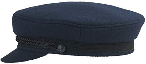 HUTX Original Elbsegler - 100% Wolle - Marineblau - Kapitänsmütze mit Kordel - Made in Germany
