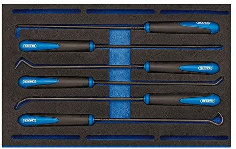 Draper 63494 Long Reach Hook and Pick 6 Piece Set in 1/4 Drawer Eva Insert Tray