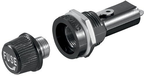 Unbekannt 25526 10 Stück Sicherungshalter für Größe 5x 20 Schraubverschlußkappe, schwarz