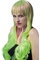 Fever Damen Lange und Gelockte Perücke mit Pony, 71 cm, Emily Perücke, Lila und Gelb, One Size, 42559