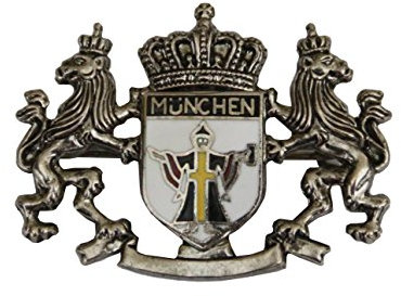 Breiter Hutanstecker Hutabzeichen Hutschmuck Anstecker eingerahmtes Münchner Kindl Trachtenpin Brosche