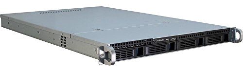 Inter-Tech 1U-1404 Case IPC Storage, Schwarz, Silber, Legierter Stahl, Rackmontage, Mini ITX, µATX, ATX, eATX, SSI EEB