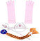Eiskönigin ELSA und Anna - Set aus Diadem, Handschuhe, Zauberstab, Zopf - für Karneval, Fasching, Geburtstag, Party, Verkleidung - Königin unverfroren