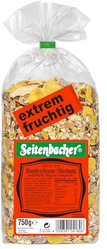 Seitenbacher Müsli Handverlesene-Mischung I Vollkorn I ohne zugesetzten Zucker I ohne zugesetztes Fett I viele Früchte I (1 x 750g)
