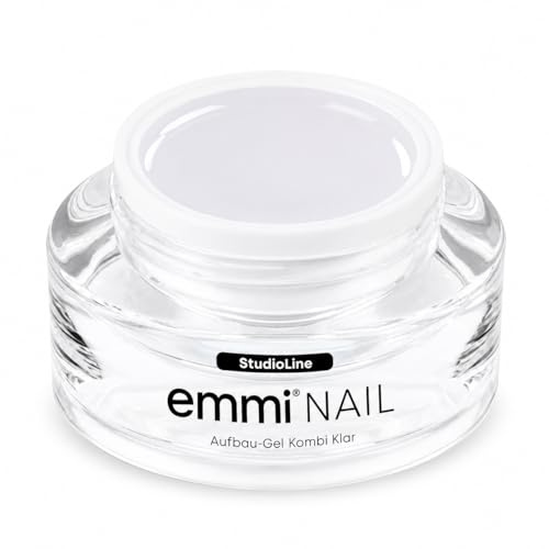 Emmi-Nail Studioline Aufbau-Gel klar, klares UV/LED-Aufbaugel, vegan | Mittelviskoses, selbstglättendes Aufbaugel für die Nagelmodellage, UV- und UV/LED-härtend, optimale Haftung, vegan
