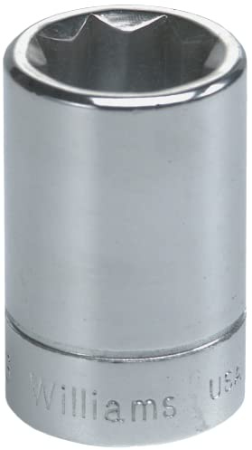 Williams JHWBD-818 SuperTorque 3/8-Inch Drive Shallow 8 Point 9/16-Inch Socket with Lobular Openings, Chrome Finish