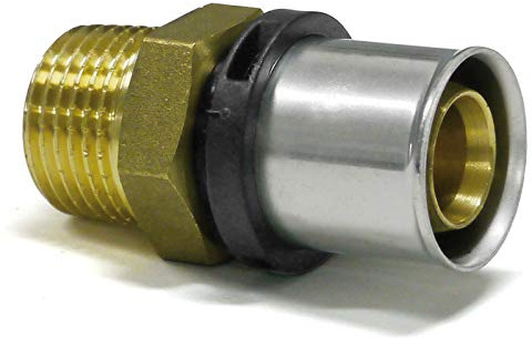 Pipetec Pressfitting, Press-Übergang Außengewinde 26x3 - 1 PFUA2606, DVGW, TH Pressfitting
