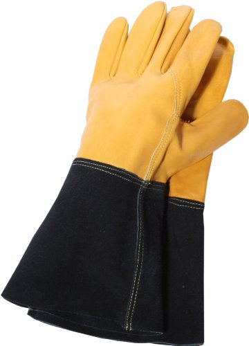 Town & Country 0 Town Country TGL109M Deluxe Premium Leather Gauntlet Ladies Gloves, 0, M Pack of 2 UK