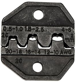 Klein Tools VDV205-036 Wire Crimper Die, Terminal, Open Barrel, AWG 10-20, Replacement Die, Non Insulated