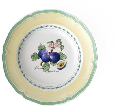 Villeroy & Boch French Garden Valence Piatto fondo, 23 cm, Porcellana Premium, Bianco/Multicolore