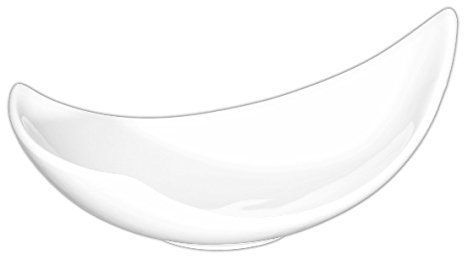 Holst Porzellan SB 2088 Porzellan Schale 19 cm Tropfenform Teardrops Swing, weiß, 18.5 x 11.5 x 7.5 cm, 0,15 l