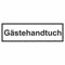 Indigos UG Aufkleber Gästehandtuch - Hinweisschild für Gaststätten, Pensionen, Hotels, 6x2cm - selbstklebender Sicherheits Aufkleber für Tür oder Wand - Warnschild für Gebäude, Hotel, Büro, Firma