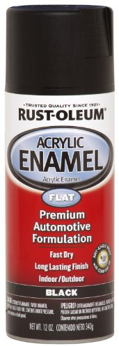 Rust-Oleum Automotive 248647 12-Ounce Acrylic Enamel Spray, Black Flat