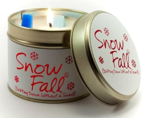 Lily Flame Scented Candle in a Presentation Tin - Snow Fall