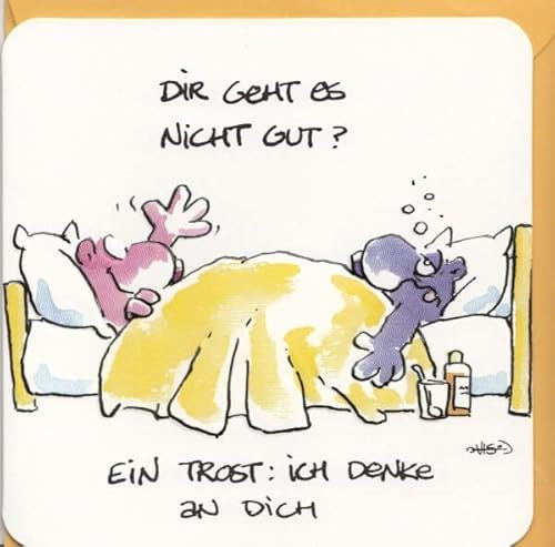 Genesungskarte witzig ich denke an Dich
