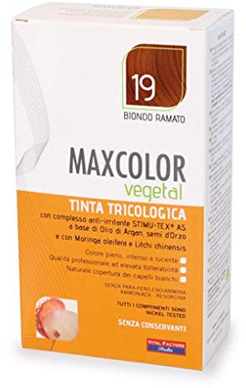 Tinte vegetal Maxcolor, color rubio cobrizo, n.º 19