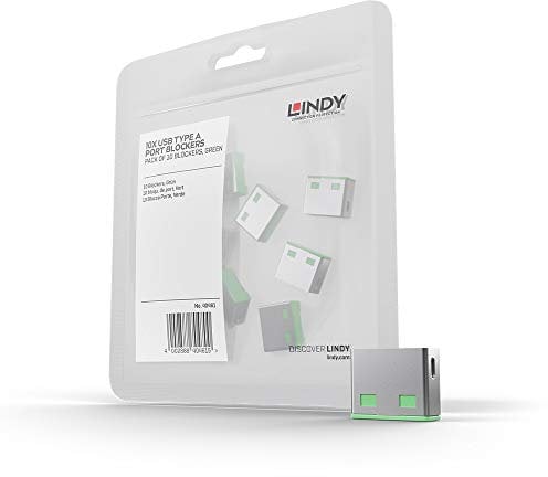 Lindy 40461 10 USB Portschlösser grün, usb port schloss (10 stück) ohne schlüssel
