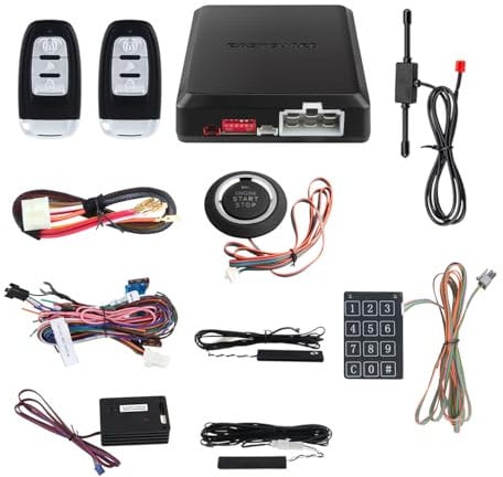 Smart Entritt PKE Passiv Schlüsselloser Zugang Auto Alarm System Fernbedienung Motor Start Starter Druck Start Knopf & Touch Passwort entritt Schlüssellos Go System