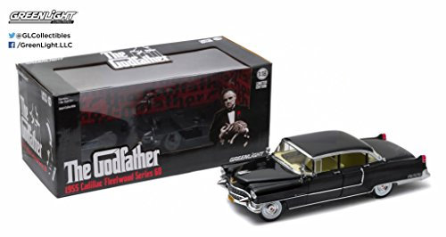 GreenLight Collectibles 1955 The Godfather Cadillac Fleetwood Series 60 Special Die-Cast Vehicle (1:18 Scale), Black