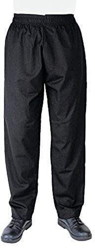 Whites Chefs Clothing 13500 Apparel A582 Vegas Chef Trousers, Black, L