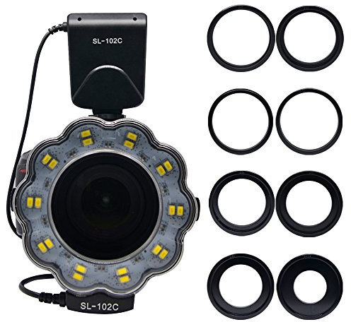 Mcoplus MRF32 Ringblitz für Nikon/Canon, schwarz