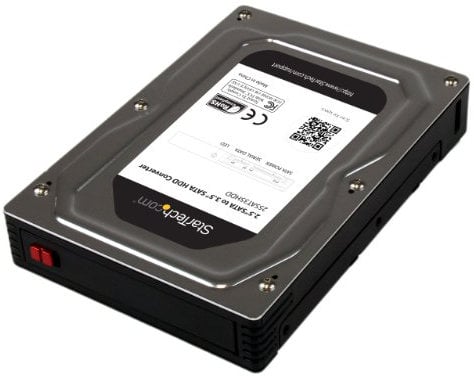StarTech.com 2.5 to 3.5 SATA HDD/SSD Adapter Enclosure - External Hard Drive Converter with HDD/SSD Height up to 12.5mm (25SAT35HDD)