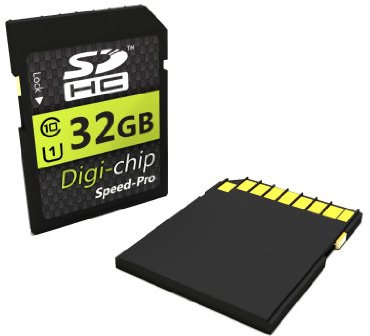 Digi-Chip HIGH SPEED 32GB UHS-1 CLASS 10 SDHC Memory Card for Nikon D800, D800E, D3200, D600, D750, D5200, D7100, D610, D5300, D5600, D7500, D850, D3100, D3500, D3400, DF, D3300 and D5100 Digital Camera