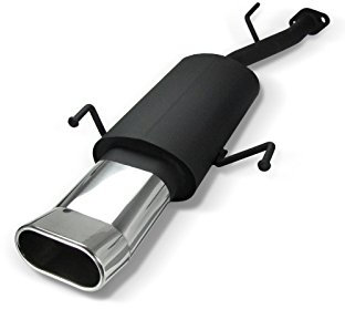 JOM Car Parts & Car Hifi GmbH 89029 Stahl-Endschalldämpfer mit oval DTM-Look Endrohr
