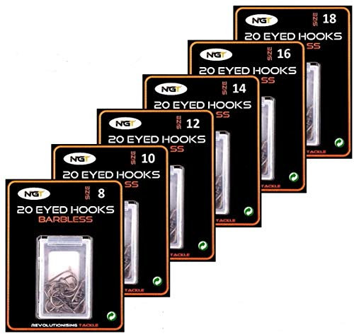 Barbless Eyed Course Fishing Hooks Size 16