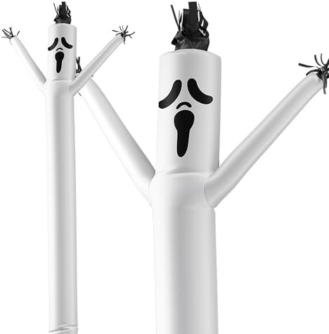 LookOurWay Tubo de Aire Dancer Fantasma Hombre Hinchable Cielo marioneta Accesorio, Color Blanco