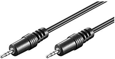 Goobay Câble de Connexion Audio AUX, 2.5mm Stéréo, Noir, 1.5 m Longueur de Câble 50457-GB