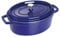 STAUB Gusseisen Bräter/Cocotte, Oval 31 cm, 5,5 L, Aromaregen Funktion für optimale Befeuchtung, Für alle Herdarten inkl. Induktion & Backofen, Dunkelblau